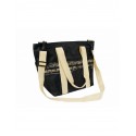 GF Bolso Negro Partituras Asas Beige