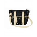 GF Bolso Negro Partituras Asas Beige