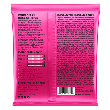 Ernie Ball Super Slinky Bass Juego cuerdas Bajo 45-100